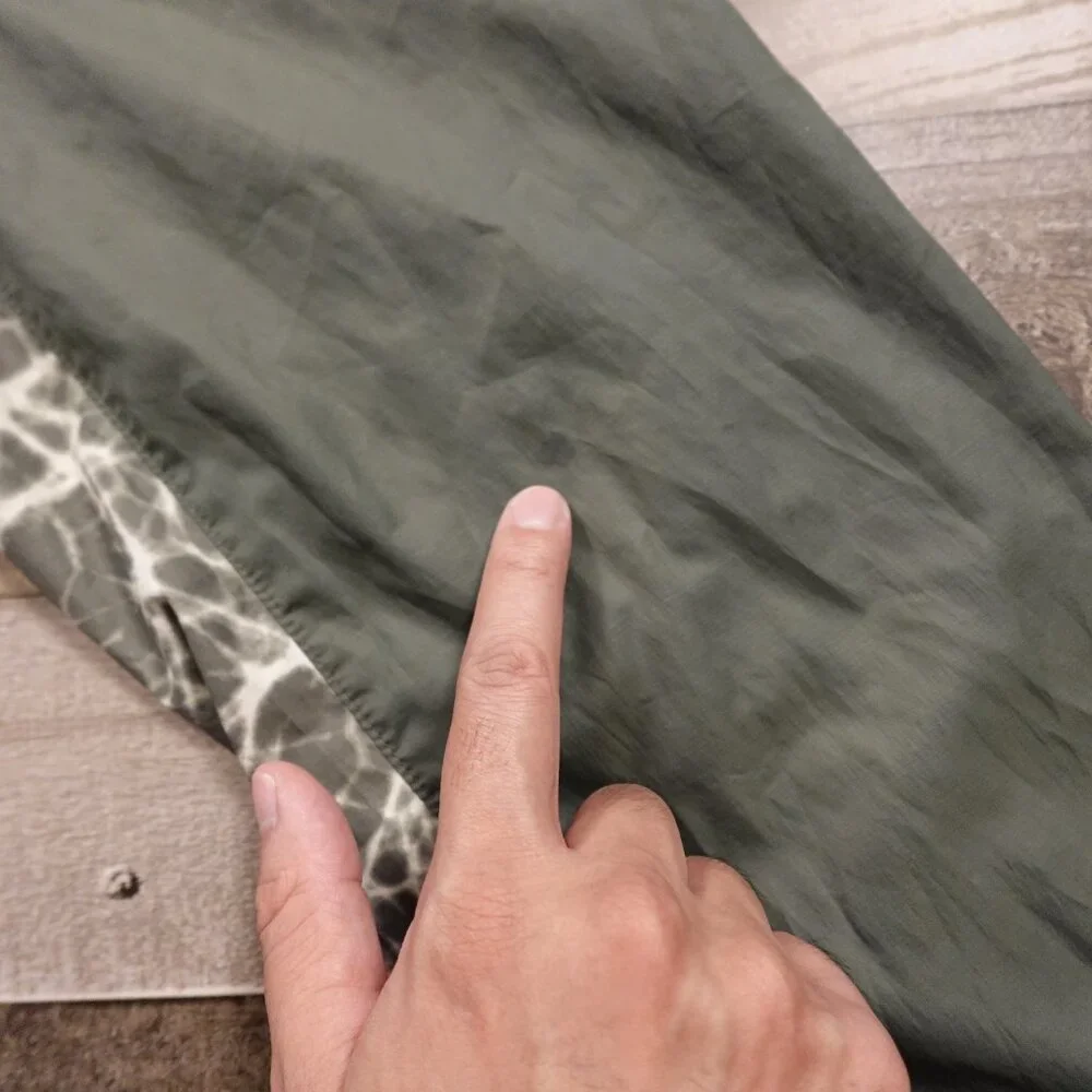 The North Face WindWall Full-Zip Hooded Jacket Men’s Medium Green‎ Gray Abstract